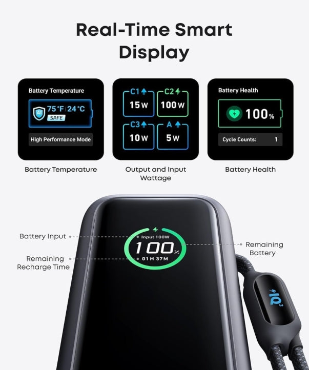 ⚡ Anker Power Bank 25,000 mAh con 3 Puertos USB-C 100W – Potencia Pro en tu bolsillo