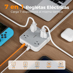🔌 TESSAN Regleta Multicontacto con Protección de Sobretensión – Potencia y seguridad en un solo diseño