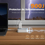 🔌 TESSAN Regleta Multicontacto con Protección de Sobretensión – Potencia y seguridad en un solo diseño