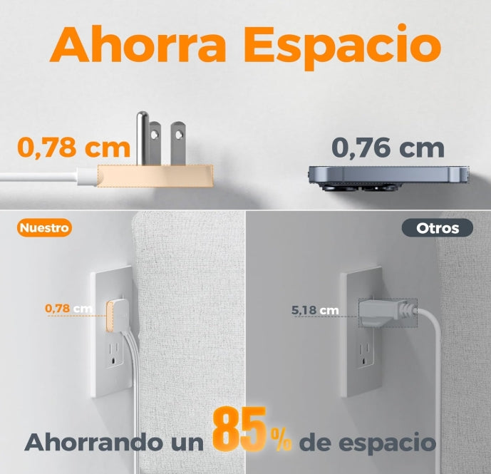 🔌 TESSAN Regleta Multicontacto con Protección de Sobretensión – Potencia y seguridad en un solo diseño