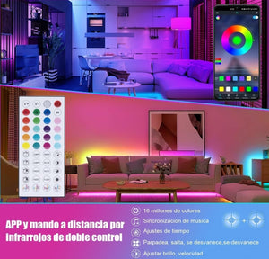 🌈 EASYTAO Tira LED Neon RGB 10M con Bluetooth – Transforma tu espacio con color y ritmo
