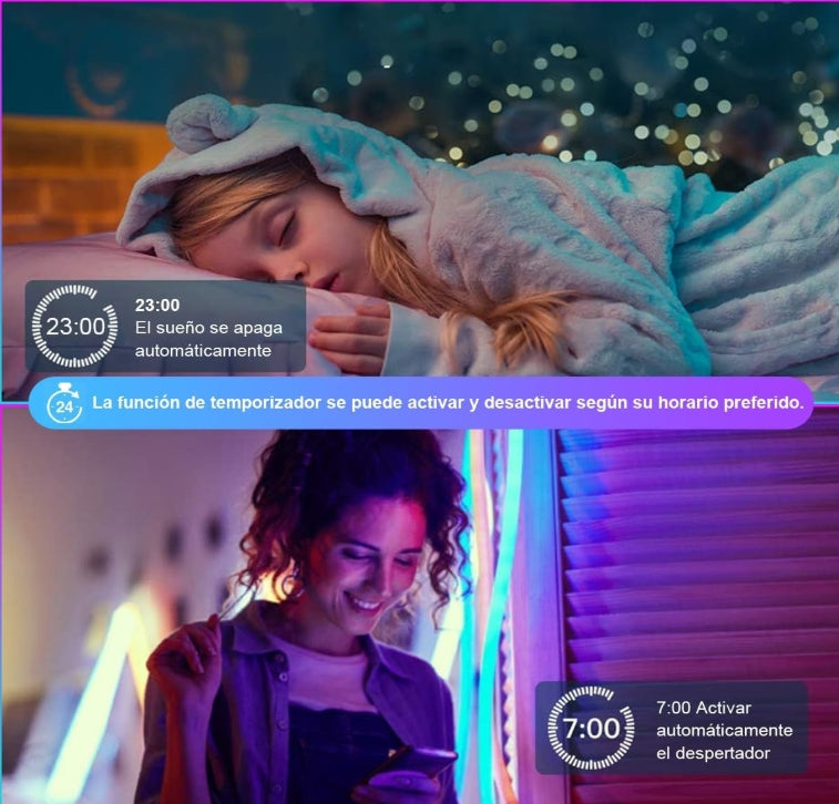 🌈 EASYTAO Tira LED Neon RGB 10M con Bluetooth – Transforma tu espacio con color y ritmo