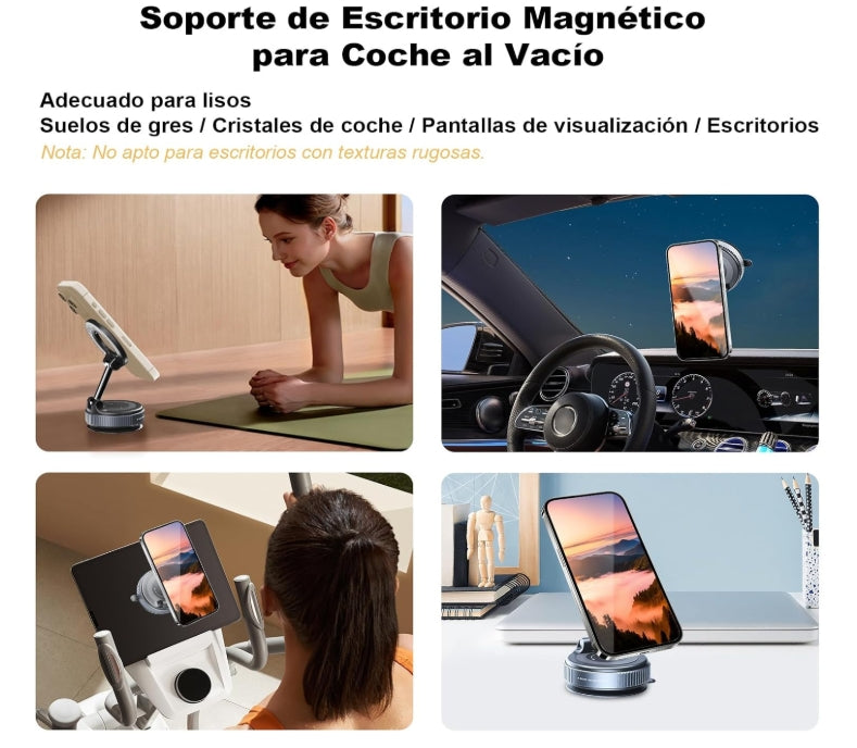 Gahenwo Soporte Magnético Mini para Celular – Montaje Seguro en Cualquier Superficie