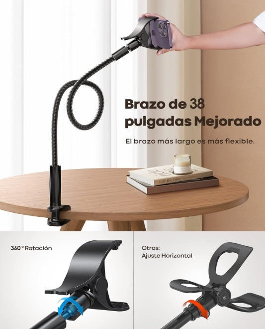 Lamicall Soporte Flexible para Celular – Comodidad Total en Cama o Escritorio