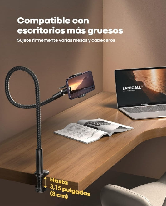 Lamicall Soporte Flexible para Celular – Comodidad Total en Cama o Escritorio