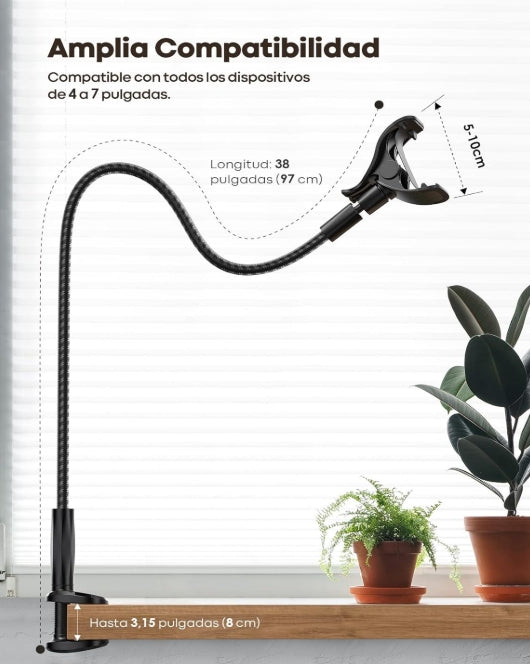 Lamicall Soporte Flexible para Celular – Comodidad Total en Cama o Escritorio