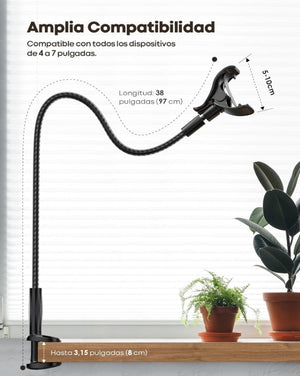 Lamicall Soporte Flexible para Celular – Comodidad Total en Cama o Escritorio