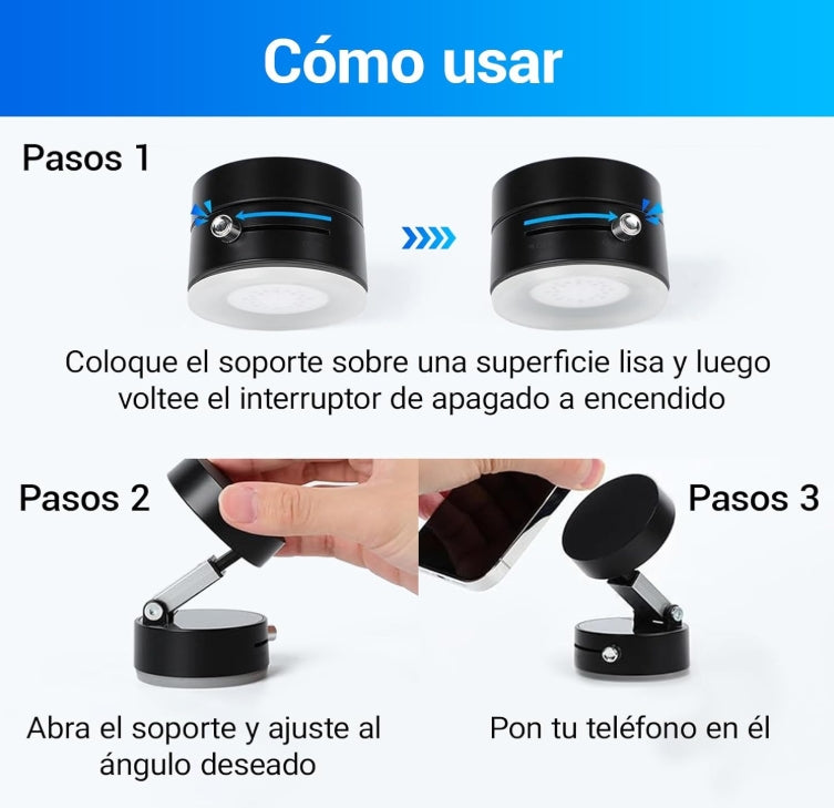 Bomsirus Soporte Magnético Giratorio para Celular – Seguridad y Comodidad en Cada Trayecto