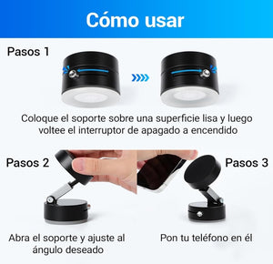 Bomsirus Soporte Magnético Giratorio para Celular – Seguridad y Comodidad en Cada Trayecto