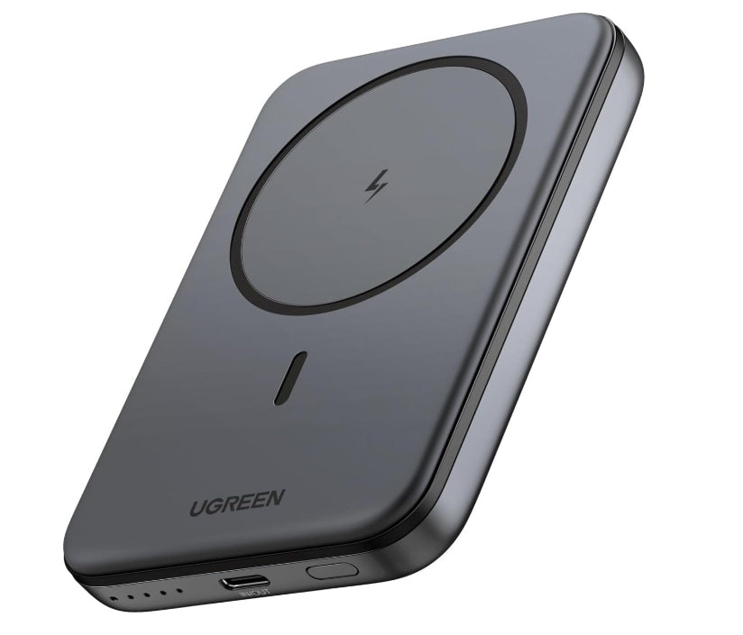 UGREEN 10000mAh Power Bank Inalabrico PD 20W Carga Raida, Cargador USB C Portail Magnaco, Bateria Externa Compatible con iPhone 16/15/14 Serie, Galaxy, Xiaomi, iPad, LG, Negro