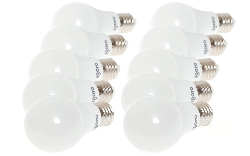 💡 iGoto Pack de 10 Focos LED A60 9W Luz Fría – Ahorra energía, ilumina con potencia