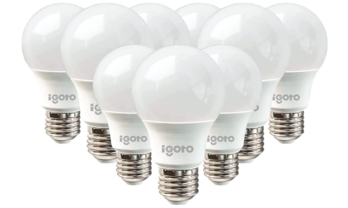 💡 iGoto Pack de 10 Focos LED A60 9W Luz Fría – Ahorra energía, ilumina con potencia