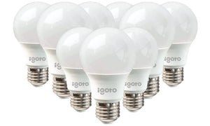 💡 iGoto Pack de 10 Focos LED A60 9W Luz Fría – Ahorra energía, ilumina con potencia