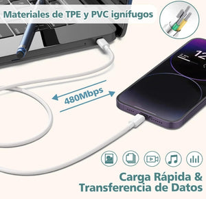 ⚡ JUGLUTE Cargador Rápido 25W para iPhone – Potencia Original, Carga Sin Esperas