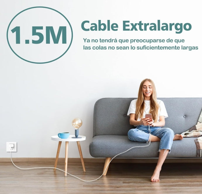 ⚡ JUGLUTE Cargador Rápido 25W para iPhone – Potencia Original, Carga Sin Esperas