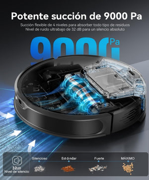 Kewbily Robot Aspirador y Mopa 2 en 1 – Limpieza inteligente sin esfuerzo