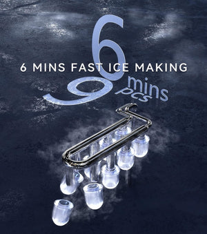 ecozy Máquina de Hielo – Hielo fresco en 6 minutos, cuando lo necesites