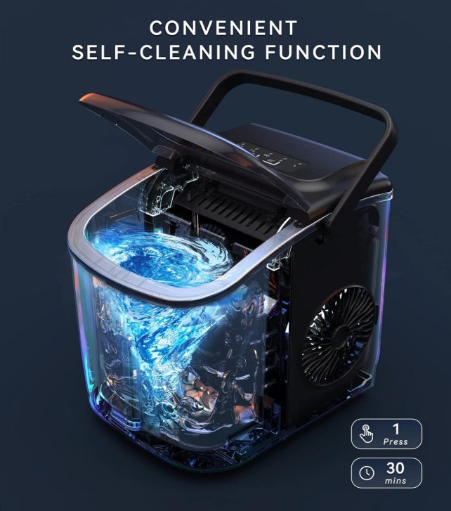 ecozy Máquina de Hielo – Hielo fresco en 6 minutos, cuando lo necesites