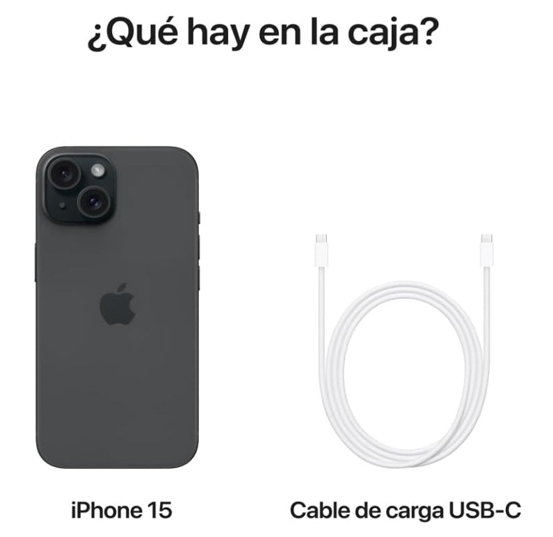 Apple iPhone 15 (128 GB) - Negro (Reacondicionado)