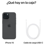Apple iPhone 15 (128 GB) - Negro (Reacondicionado)