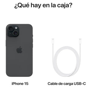 Apple iPhone 15 (128 GB) - Negro (Reacondicionado)