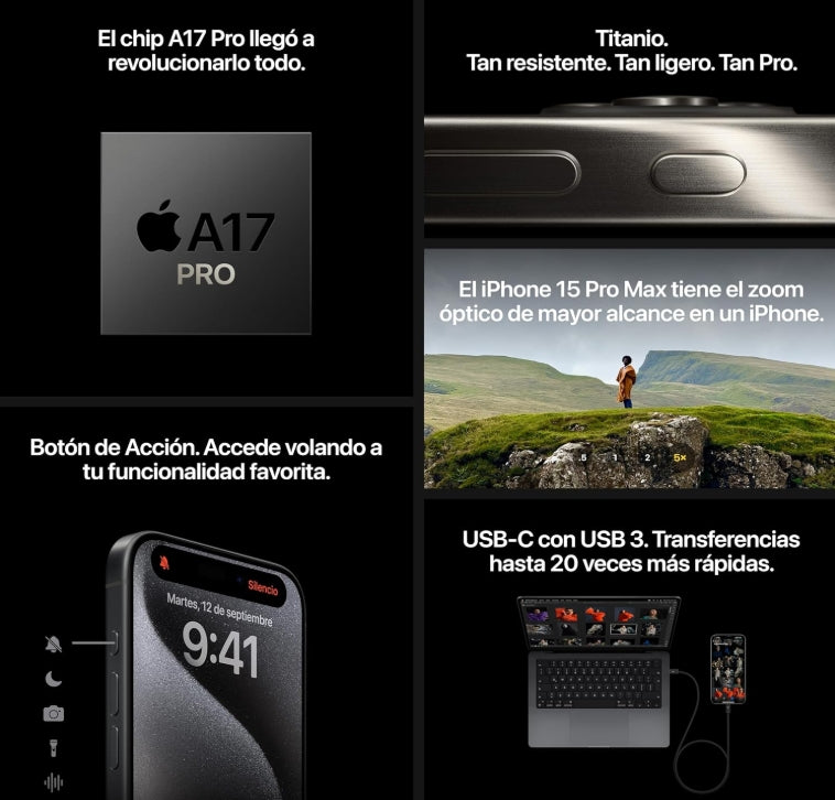 Apple iPhone 15 Pro (128 GB) Titanio Azul (Reacondicionado) – Potencia Pro, Precio Inteligente