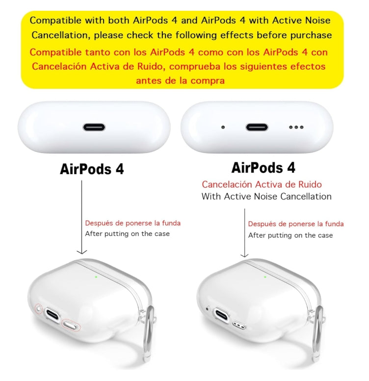 🎧 USTIYA Funda Transparente para AirPods 4 (2025) – Protección con estilo minimalista