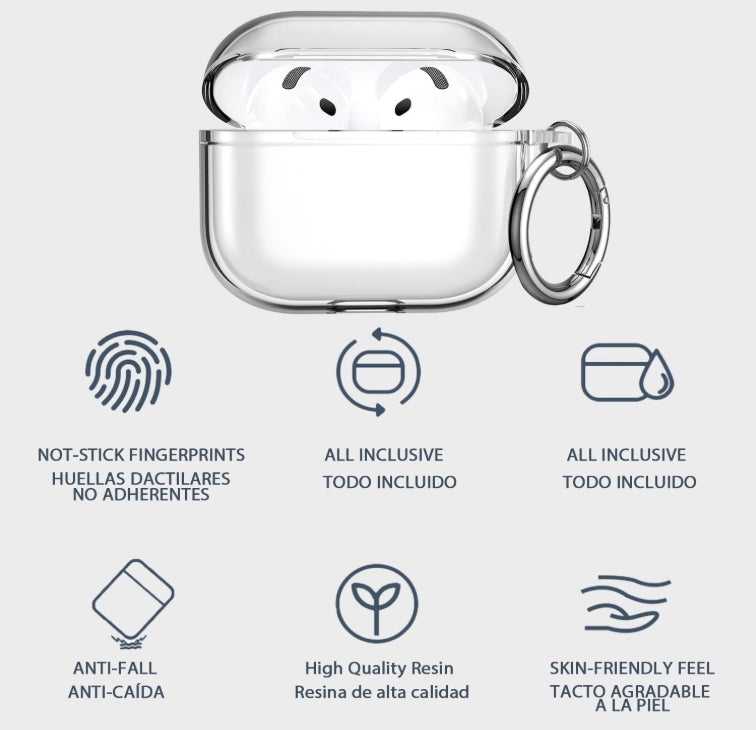 🎧 USTIYA Funda Transparente para AirPods 4 (2025) – Protección con estilo minimalista