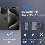 JETech Funda Magnética para iPhone 15 Pro Max – Protección delgada, elegante y MagSafe Ready
