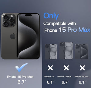 JETech Funda Magnética para iPhone 15 Pro Max – Protección delgada, elegante y MagSafe Ready