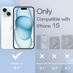 JETech Funda de Silicona para iPhone 15 – Protección con estilo y suavidad