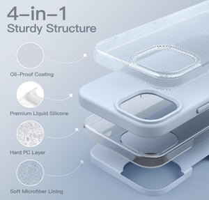 JETech Funda de Silicona para iPhone 15 – Protección con estilo y suavidad