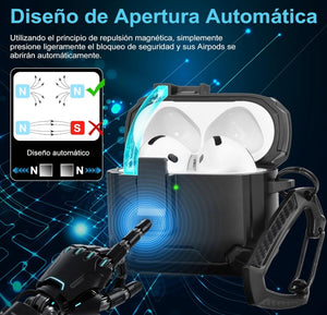 🎧 BALYSTOK Funda Uso Rudo para AirPods 4 – Protección total y funcionalidad en cada detalle