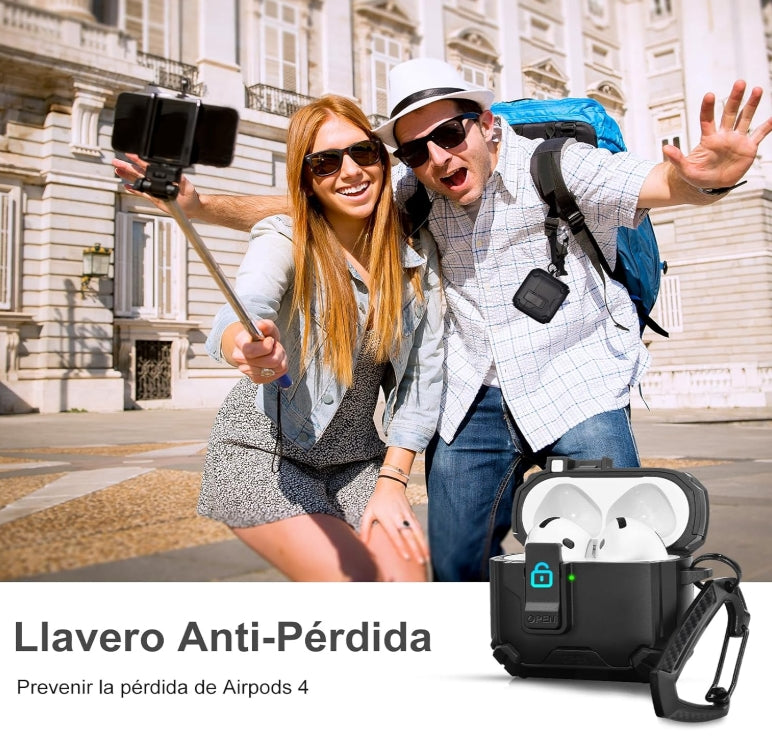 🎧 BALYSTOK Funda Uso Rudo para AirPods 4 – Protección total y funcionalidad en cada detalle