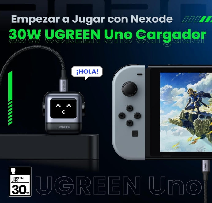 ⚡ ¡Carga Turbo en la Palma de tu Mano con UGREEN Nexode GaNRobot de 30W!