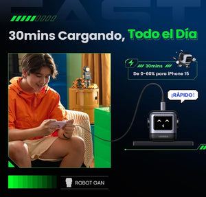 ⚡ ¡Carga Turbo en la Palma de tu Mano con UGREEN Nexode GaNRobot de 30W!