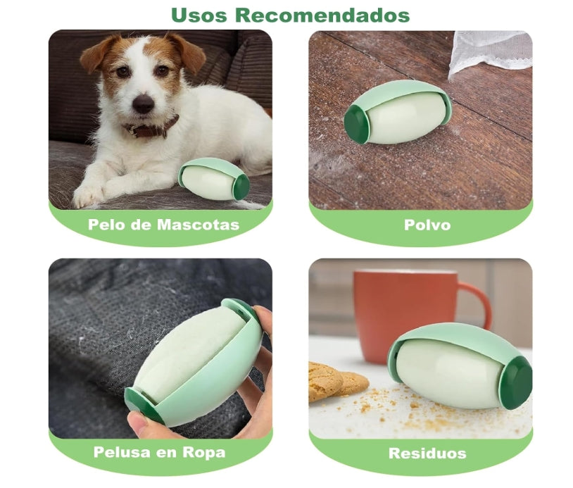 🧼“Rodillo quitapelusas reutilizable, lavable y portátil. Ideal para ropa, sofás, camas, alfombras y hasta el auto.”