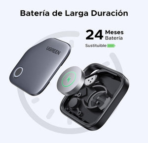 UGREEN FineTrack Smart Finder Compatible con Apple Find My (sólo iOS), Bluetooth Tracker para el Equipaje, Key Finder, Etiqueta Inteligente para Llaves, Maletas, pasaportes con batería reemplazable