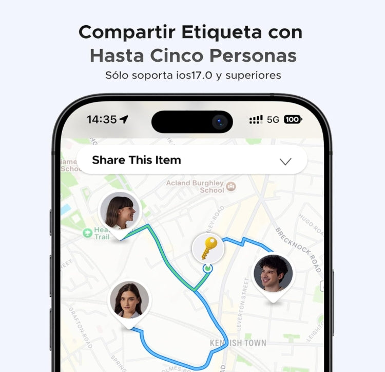 UGREEN FineTrack Smart Finder Compatible con Apple Find My (sólo iOS), Bluetooth Tracker para el Equipaje, Key Finder, Etiqueta Inteligente para Llaves, Maletas, pasaportes con batería reemplazable