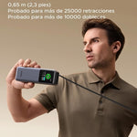UGREEN Power Bank 20000mAh, 165W Salida Máx Batería Portátil con Retráctil Cable, Cargador Portátil Carga Rápida con Pantalla Digital Compatible con MacBook iPad iPhone 16/15/14 Xiaomi Galaxy