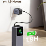 UGREEN Power Bank 20000mAh, 165W Salida Máx Batería Portátil con Retráctil Cable, Cargador Portátil Carga Rápida con Pantalla Digital Compatible con MacBook iPad iPhone 16/15/14 Xiaomi Galaxy