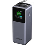 UGREEN Power Bank 20000mAh, 165W Salida Máx Batería Portátil con Retráctil Cable, Cargador Portátil Carga Rápida con Pantalla Digital Compatible con MacBook iPad iPhone 16/15/14 Xiaomi Galaxy