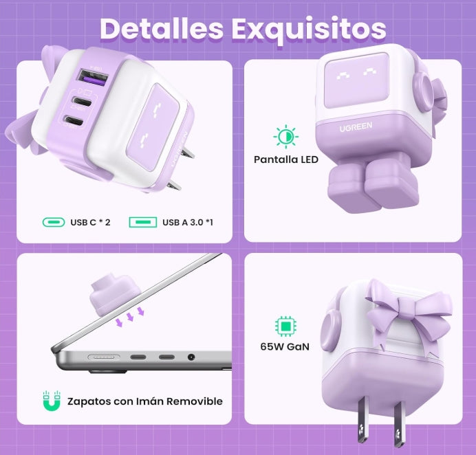 ⚡ ¡Carga Turbo en la Palma de tu Mano con UGREEN Nexode GaNRobot de 30W!