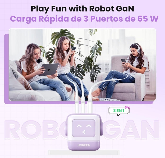 ⚡ ¡Carga Turbo en la Palma de tu Mano con UGREEN Nexode GaNRobot de 30W!