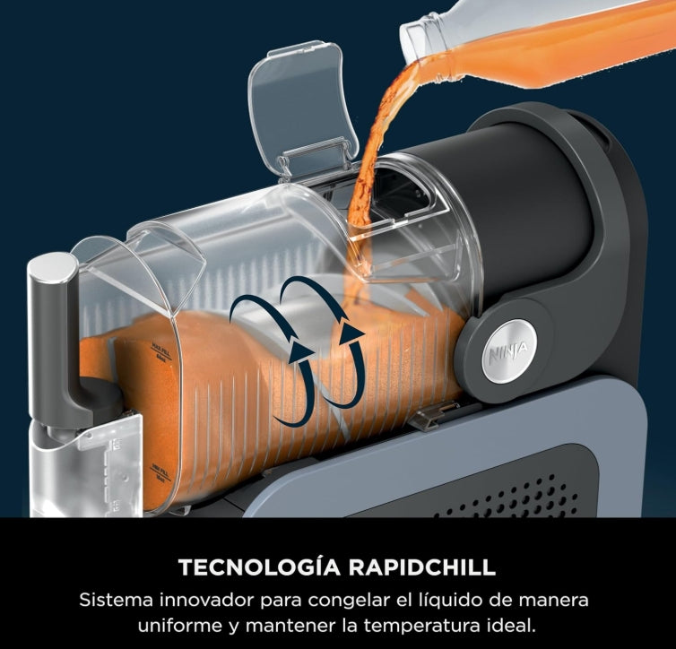 Ninja SLUSHi con Tecnología RapidChill, Máquina para Bebidas y Granizados Congelados, 2,6 L (88 oz), 5 Programas Automáticos, Ideal para Margaritas, Frappés y Más, Diseño Premium, Negro, FS301LAA