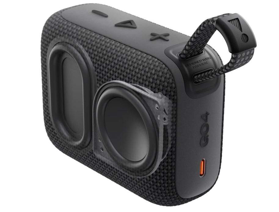 JBL Go 4 Bocina Portátil Bluetooth, 4.2W de Potencia, Reproducción 7 Horas, Resistente al Agua y al Polvo IP67 - Negro