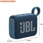 JBL Go 4 Bocina Portátil Bluetooth, 4.2W de Potencia, Reproducción 7 Horas, Resistente al Agua y al Polvo IP67 - Negro