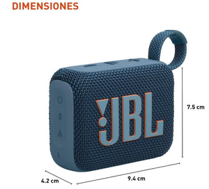 JBL Go 4 Bocina Portátil Bluetooth, 4.2W de Potencia, Reproducción 7 Horas, Resistente al Agua y al Polvo IP67 - Negro