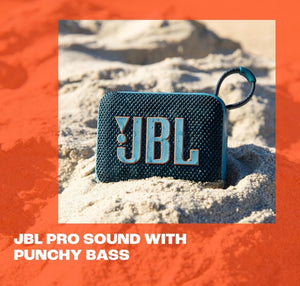 JBL Go 4 Bocina Portátil Bluetooth, 4.2W de Potencia, Reproducción 7 Horas, Resistente al Agua y al Polvo IP67 - Negro