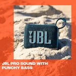 JBL Go 4 Bocina Portátil Bluetooth, 4.2W de Potencia, Reproducción 7 Horas, Resistente al Agua y al Polvo IP67 - Negro